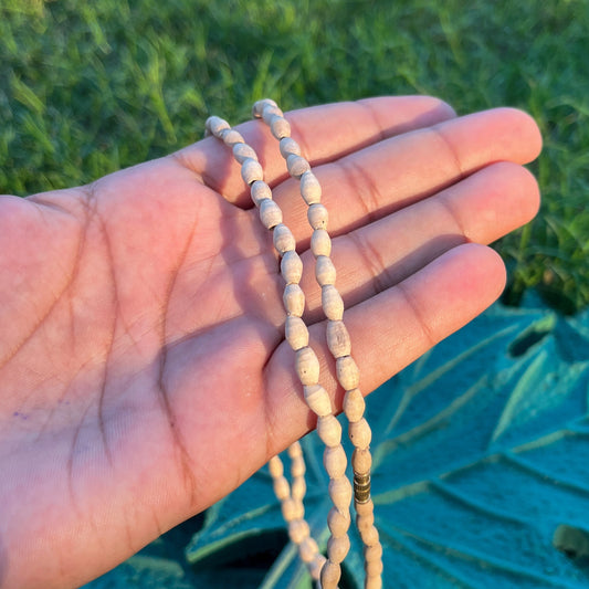 2 Round, Mridanga shape Beads Tulsi Kanthi Original