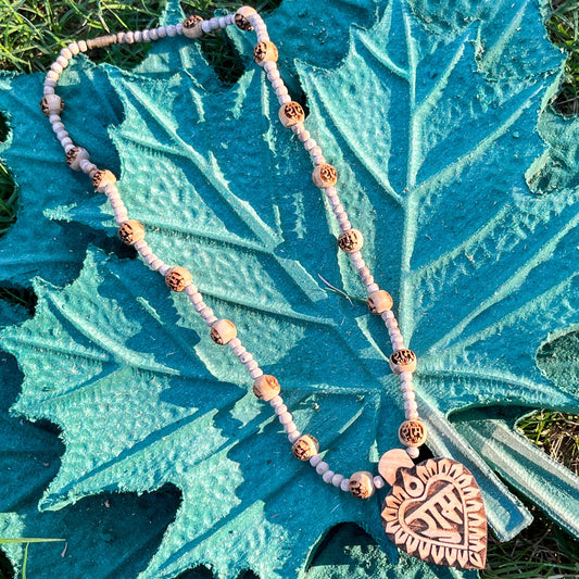 Sri Ram Naam Big Locket, Sri Raam naam Handcrafted Tulsi Beads Mala Orignal