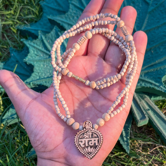 Sri Ram Naam Locket Tulsi Mala