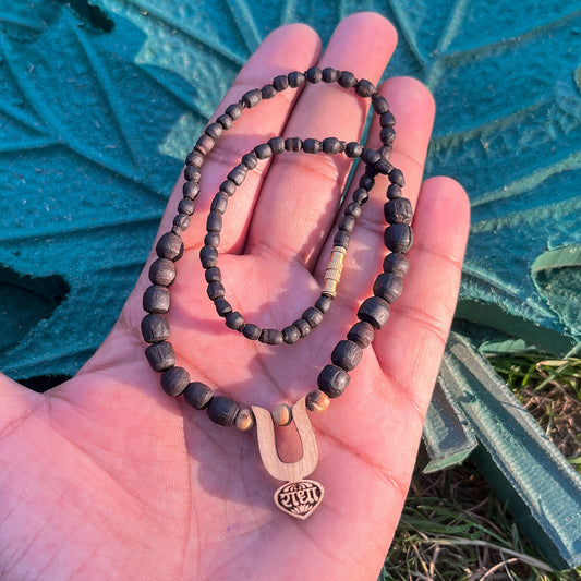 Sri Radha Tilak Locket Black Tulsi Mala Original