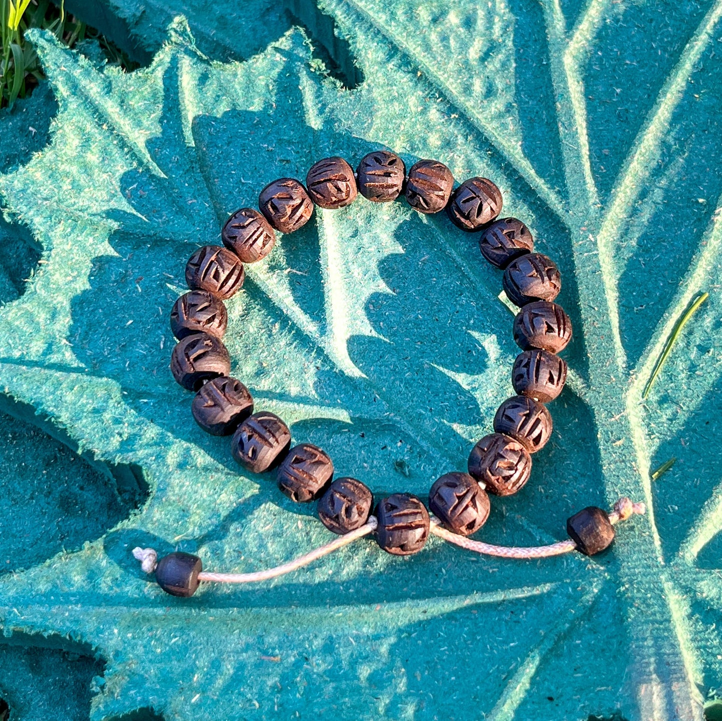 Sri Radha naam Handcrafted Beads Tulsi Hand bracelet