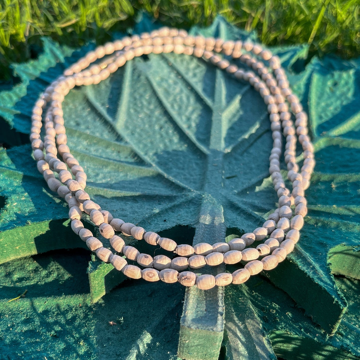 3 Round, Mridanga shape Beads Tulsi Kanthi Original