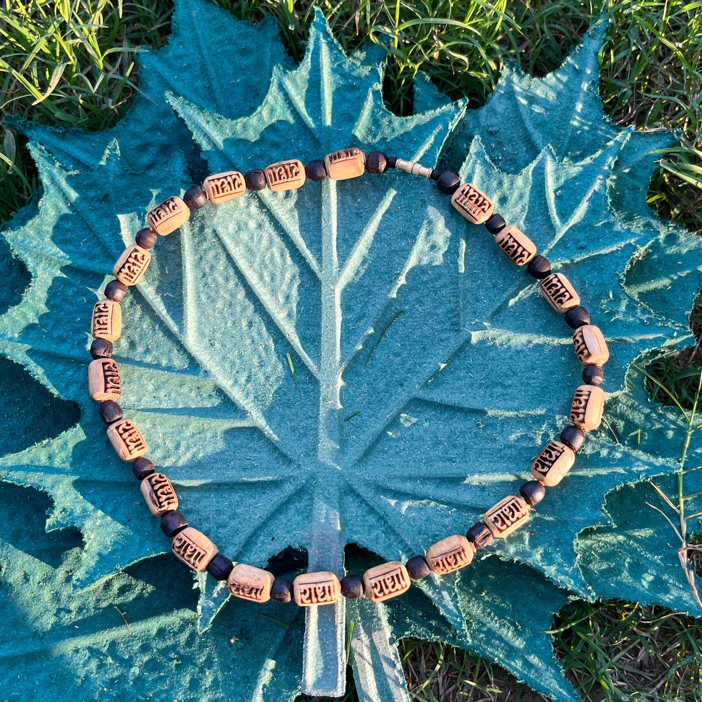 1 Round, Radha Handcrafted Tulsi Beads Mala