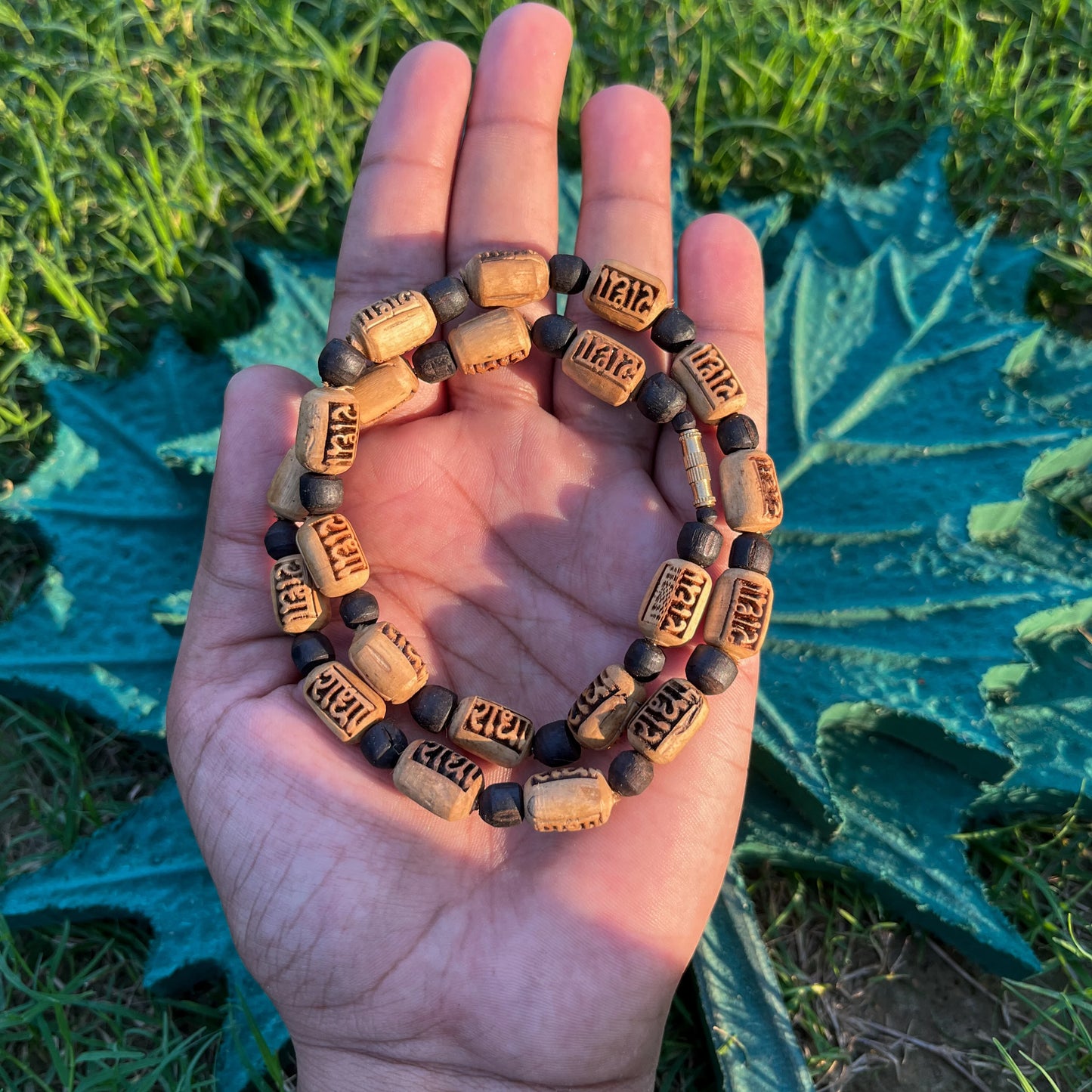 1 Round, Radha Handcrafted Tulsi Beads Mala