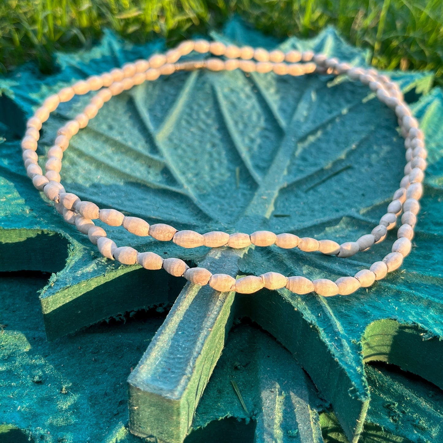 2 Round, Mridanga shape Beads Tulsi Kanthi Original